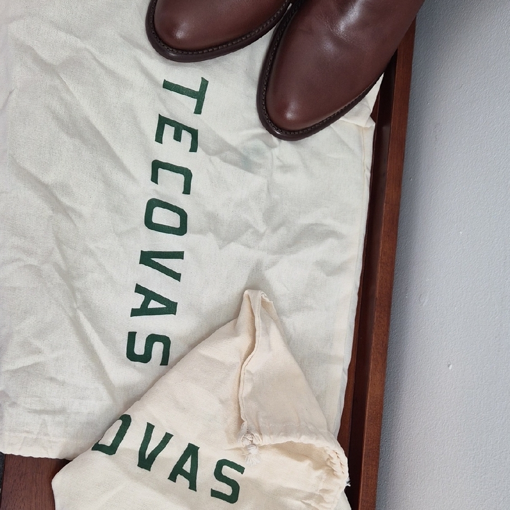NEW Tecovas Chestnut Brown Leather Western Zip Short Boots - Picture 9 of 9